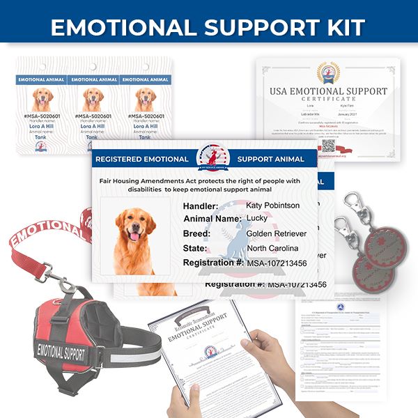 Emotional Support Animal ➤ ESA Dog Full KIT Registration Set