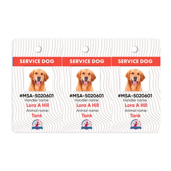 service dog TAG ID