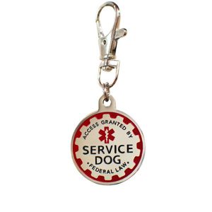 Service dog metal tag