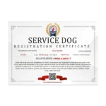 Service Dog Certificate