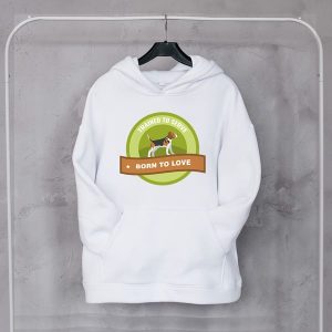 born to love service dog hoodie