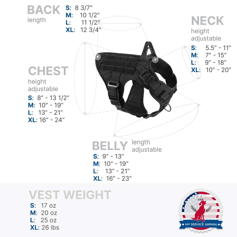 Tactical Vest Size Chart