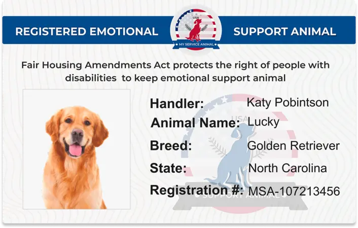 Service Dog Registration ID