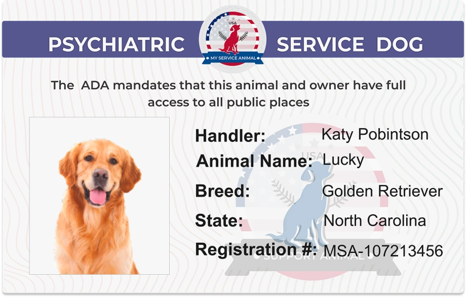 Service Dog Registration ID