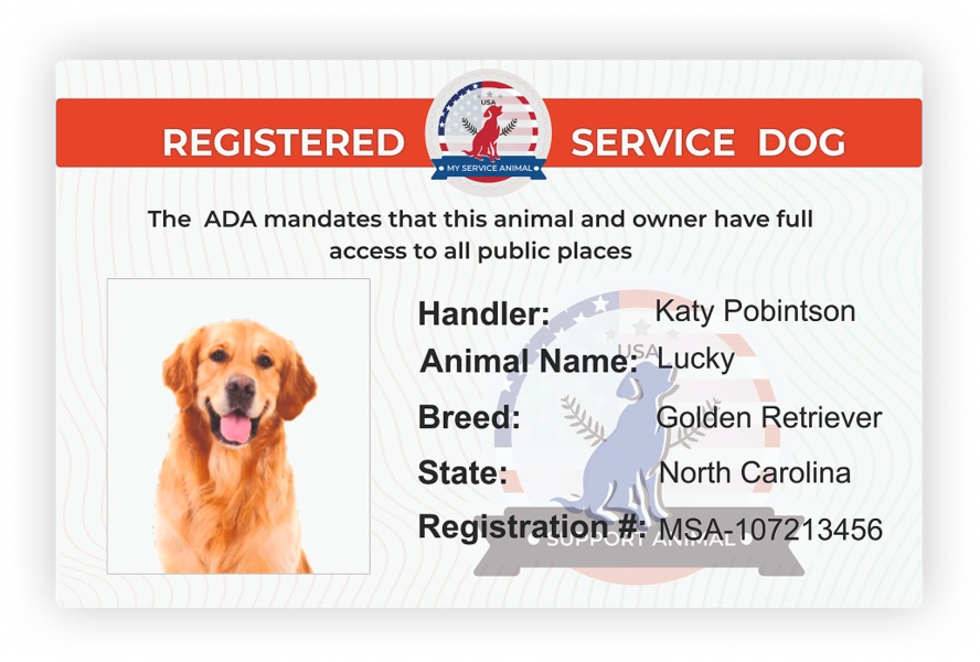 Service Dog Registration ID