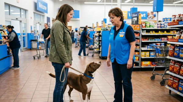 assistance animal in walmart