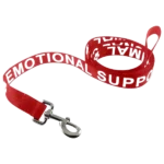ESA reflective leash with printed emotional support animal text for identification