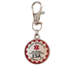 Durable ESA metal tag with embossed registration details for emotional support animals