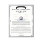 Service dog housing accommodation request letter with transparent background