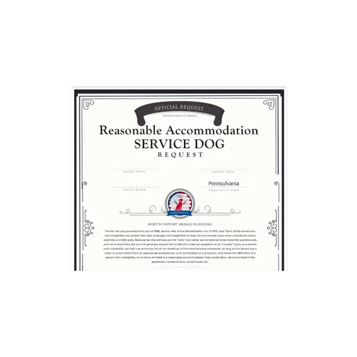 Service Dog Registration ID