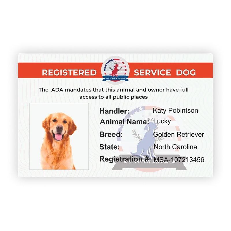 Registro de animales de servicio