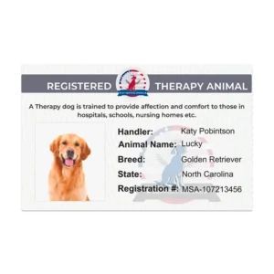 Therapy Animal Registration